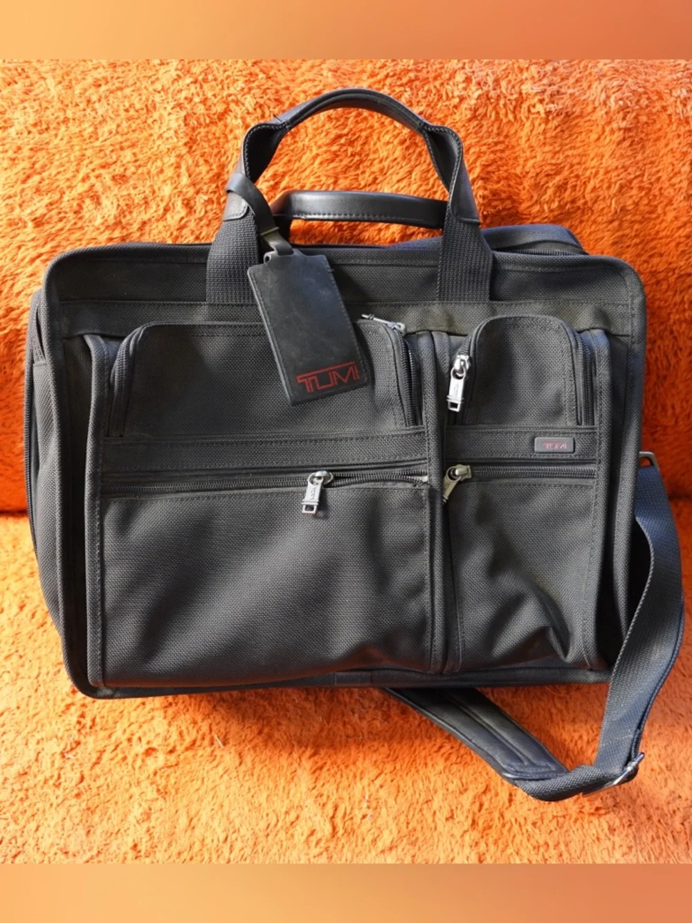 TUMI Expandable Organizer Laptop Brief Briefcase Bag 26041D4 Ballistic Nylon 10